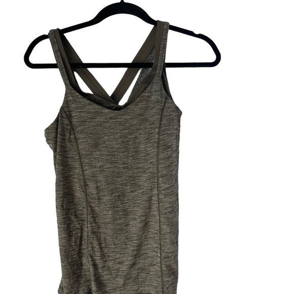 Lululemon Heather Olive Butterfly Strap Top with Built in Bra - Picture 5 of 5